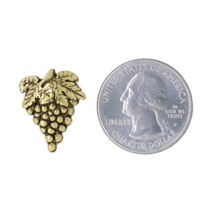 Gold Grapes Lapel Pin CC259G Grapes, Wine, Winery, Vineyard, and Fruit Lapel Pins image 3