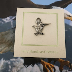 Bald Eagle Lapel Pin - CC118- American Eagle, North America, USA, United States of America, National Bird, and National Animal
