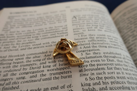 Franciscan Tau St. Francis Lapel Pin – Gold Dipped Pewter Cross