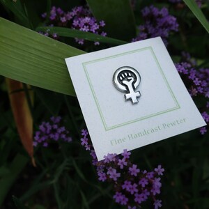 Feminist Power Lapel Pin CC640 Votes for Women, Votes, Feminist, Women's Rights, MeToo, TimesUp, and Women's Equality Pins image 4