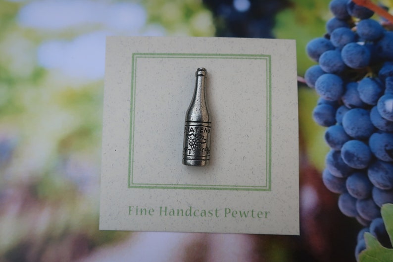 Wine Bottle Lapel Pin CC261 Vineyard Pins and Gifts Winery Etsy