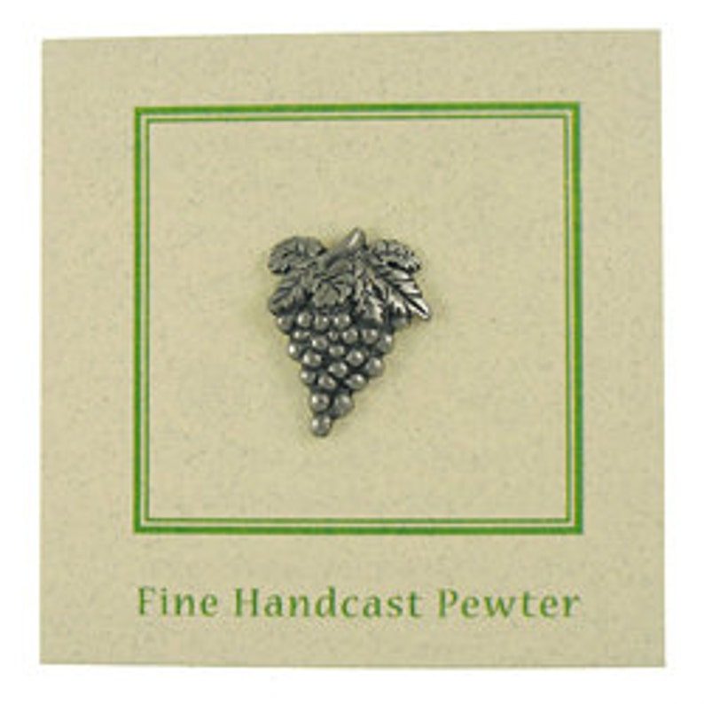 Grapes Lapel Pin CC259 Pewter Vineyard and Wine Gifts and Pins image 6