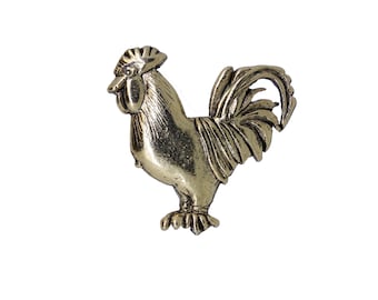 Rooster Gold Lapel Pin, Farm Animals,  Suit Accessories for Men- CC742G