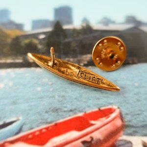 Kayak Gold Dipped Pewter Lapel Pin CC526G Paddle and Kayaking Gifts Summer Kayaker Pins Water Sports image 9