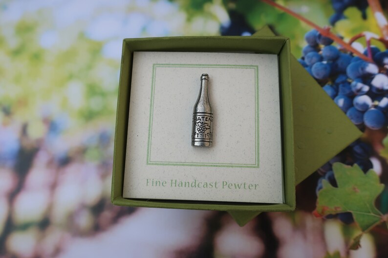 Wine Bottle Lapel Pin CC261 Vineyard Pins and Gifts Winery Etsy