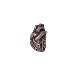 Human Heart Copper Lapel Pin-  CC389C- Medical and Anatomy Pins for Nurses and Doctors- Hospital Lapels