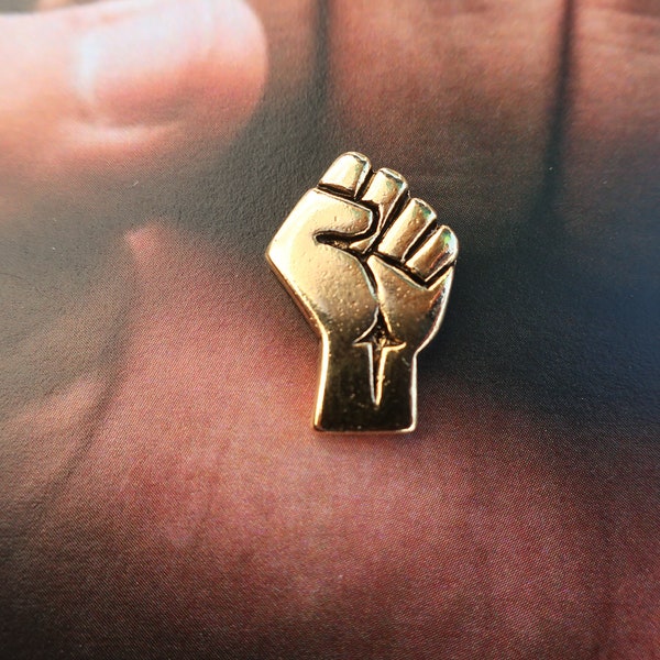 Pin de solapa de peltre bañado en oro de derechos civiles- CC653G- Pins de solapa de derechos civiles, Black Lives Matter y activista
