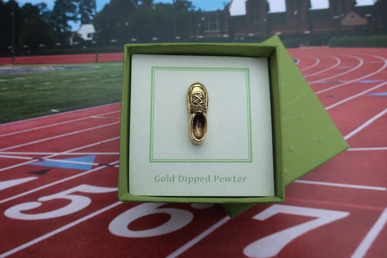 Sneaker Gold Dipped Pewter Lapel Pin - CC224G- Running and Marathon ...