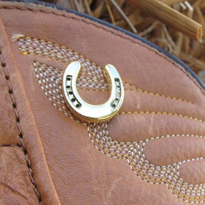 Gold Horseshoe Lapel Pin- CC463G- Lucky Pins- Pins for Luck- Cowboy Pins- Rodeo