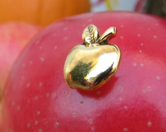 Gold Apple Lapel Pin-CC121G- Teacher, Education, and School Pins and Gifts, Fall and Autumn Lapel Pins