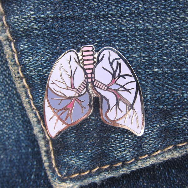 Lungs Enamel Lapel Pin- EP108- Lungs, Asthma, Respiratory, and Anatomy Pins