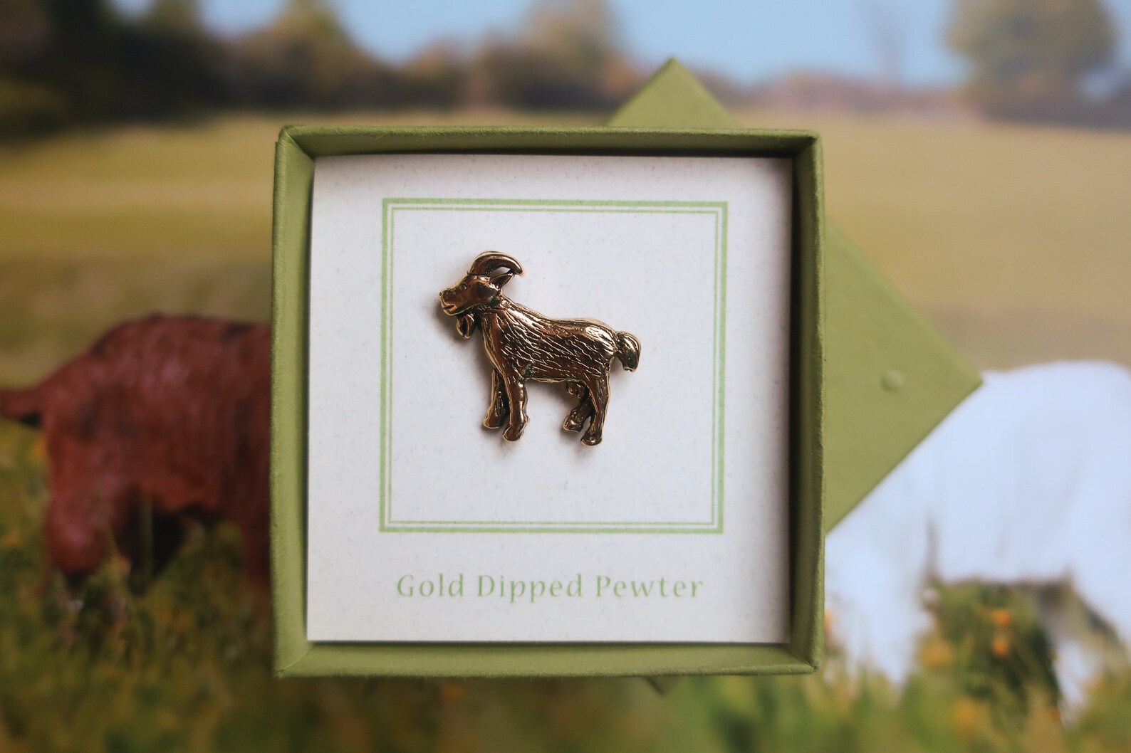 Gyat Pin Goat Gold Dipped Pewter Lapel Pin- CC639G- Goat, Farm, Farming, G.O.A.T ...