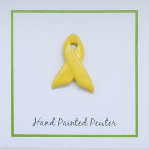 Yellow Ribbon Pin- Raise Awareness for Adoption, Bladder and Liver Cancer, Endometriosis, Hope, Hunger, Military, and Suicide Prevention image 7