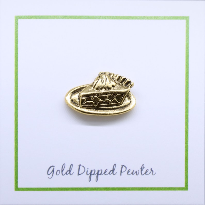 Piece of Pie Gold Lapel Pin CC549G Pie Pins Baking Gifts Etsy