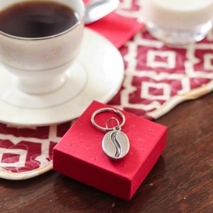 Coffee Bean Keychain- K112- Coffee Lover Gifts- Coffee Addict