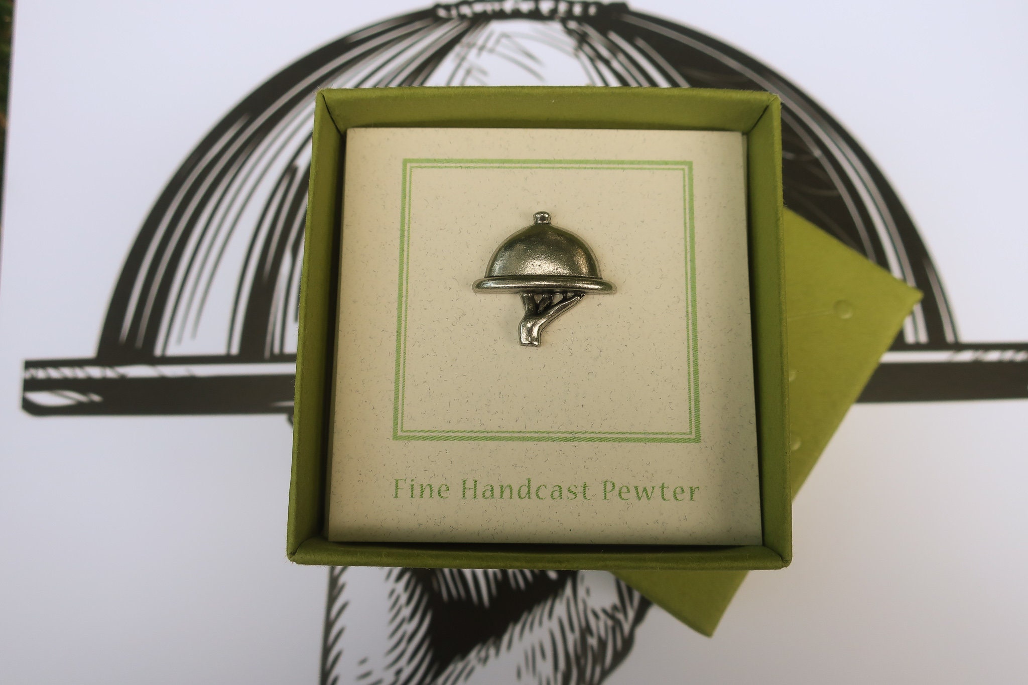 Waiter's Tray Pewter Lapel Pin- CC476- Restaurant, Catering, Server ...