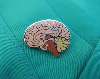 Brain Enamel Lapel Pin- EP107- Brain, Stroke, Medical and Anatomy, Neurology Pins for Doctors and Nurses- White Coat Pins