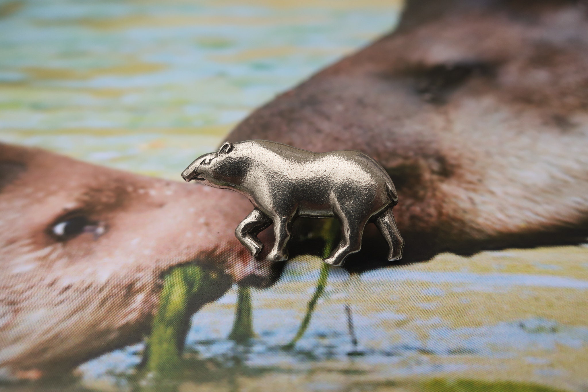 Tapir Pin Tapir Pewter Lapel Pin- CC645- Animal, Zoo, Herbivore, and Primitive ...