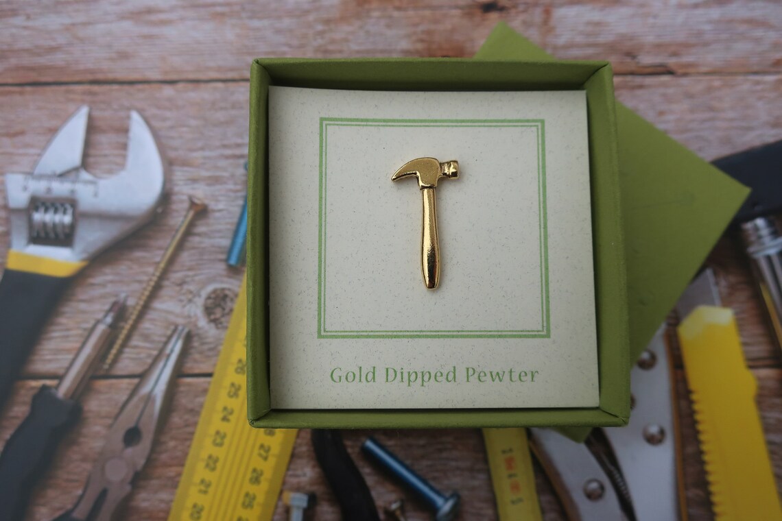 Gold Hammer Lapel PinCC170G Handy Man Construction and Etsy