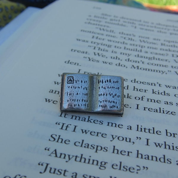 Book Lapel Pin - CC375- Reading, Literature, and Education Pins for Librarians, English Teachers, Literacy and Writing Pins and Gifts