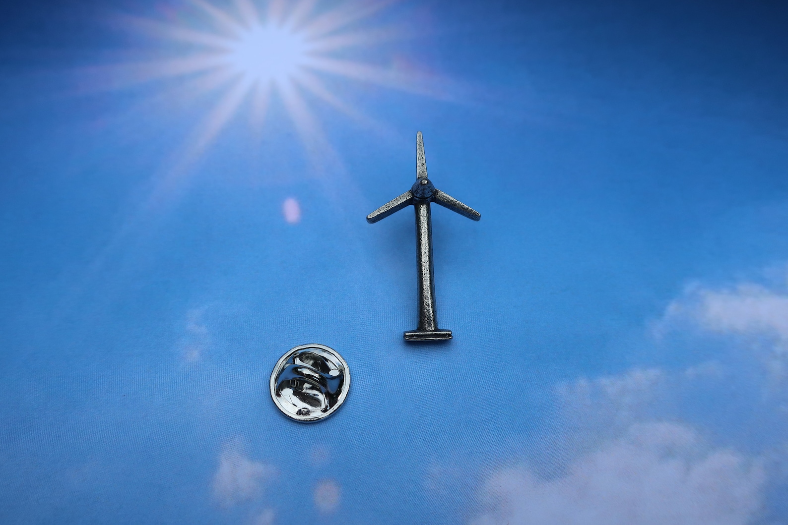 Wind Pin File Wind Turbine Lapel Pin - CC387- Clean Energy, Solar Energy, Wind Energy ...