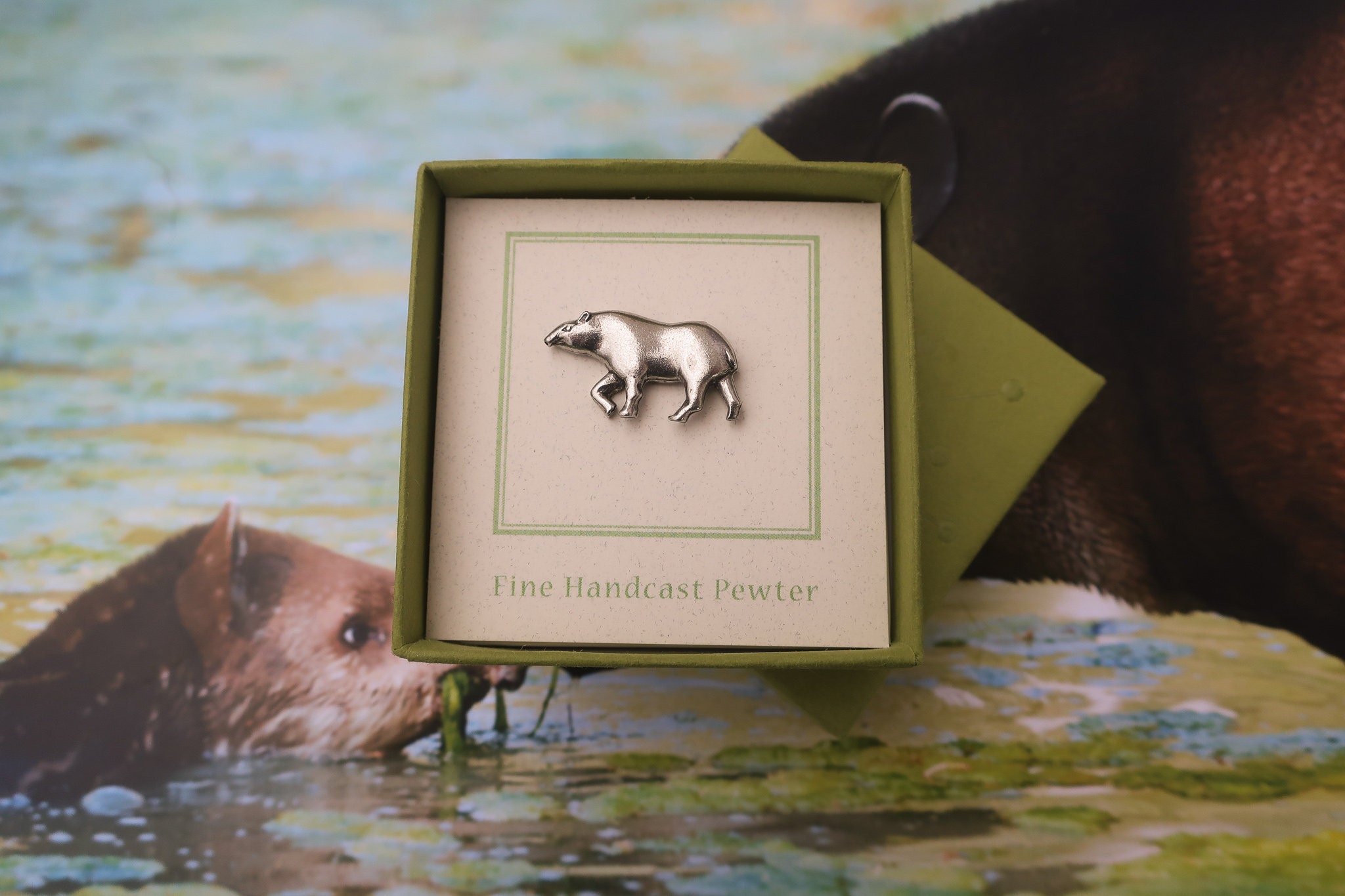 Tapir Pin Tapir Pewter Lapel Pin- CC645- Animal, Zoo, Herbivore, and Primitive ...