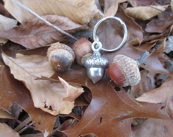 Acorn Keychain- K138- Fall Accessories- Fall Keyring- Acorn Things