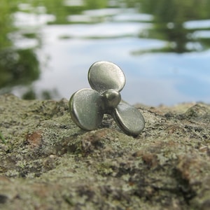 Boat Propeller Lapel Pin- CC491- Boating, Yachting, Lake, Pond, Summer Recreation, Camping Lapel Pins and Gifts