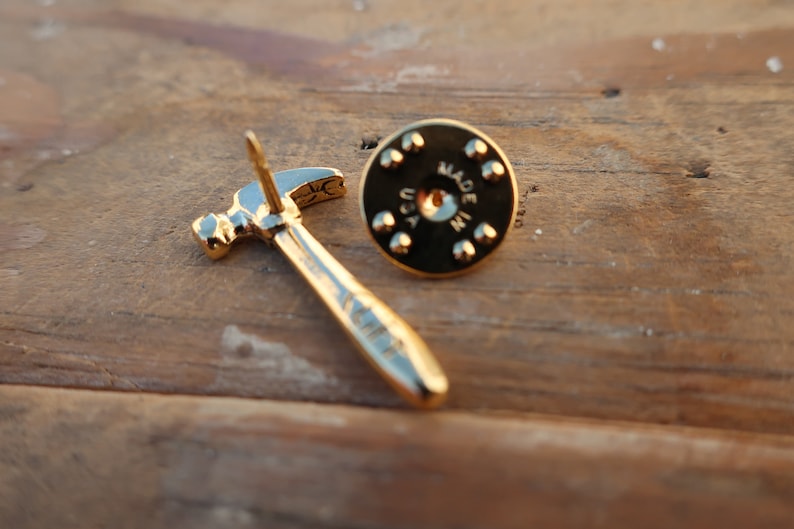 Gold Hammer Lapel PinCC170G Handy Man Construction and Etsy