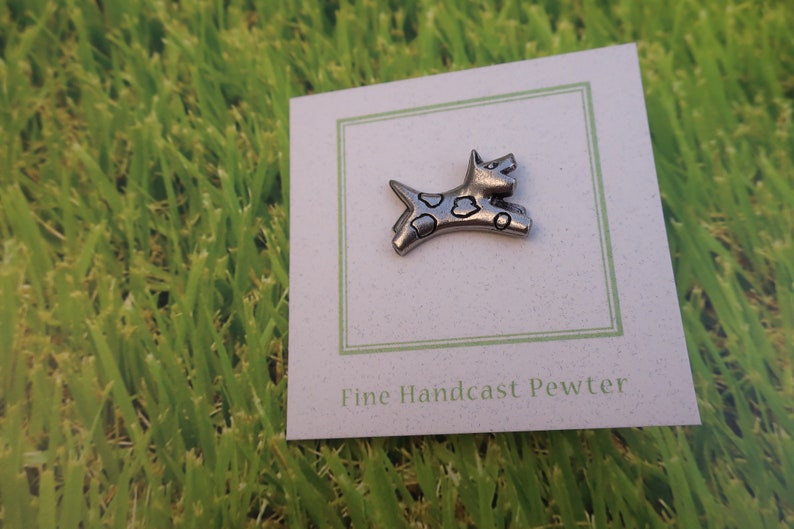 Animal Rescue and Pet Lover Pins Veterinary Leaping Dog Pewter Lapel Pin-CC442- Dogs Canines