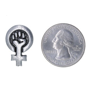 Feminist Power Lapel Pin CC640 Votes for Women, Votes, Feminist, Women's Rights, MeToo, TimesUp, and Women's Equality Pins image 3