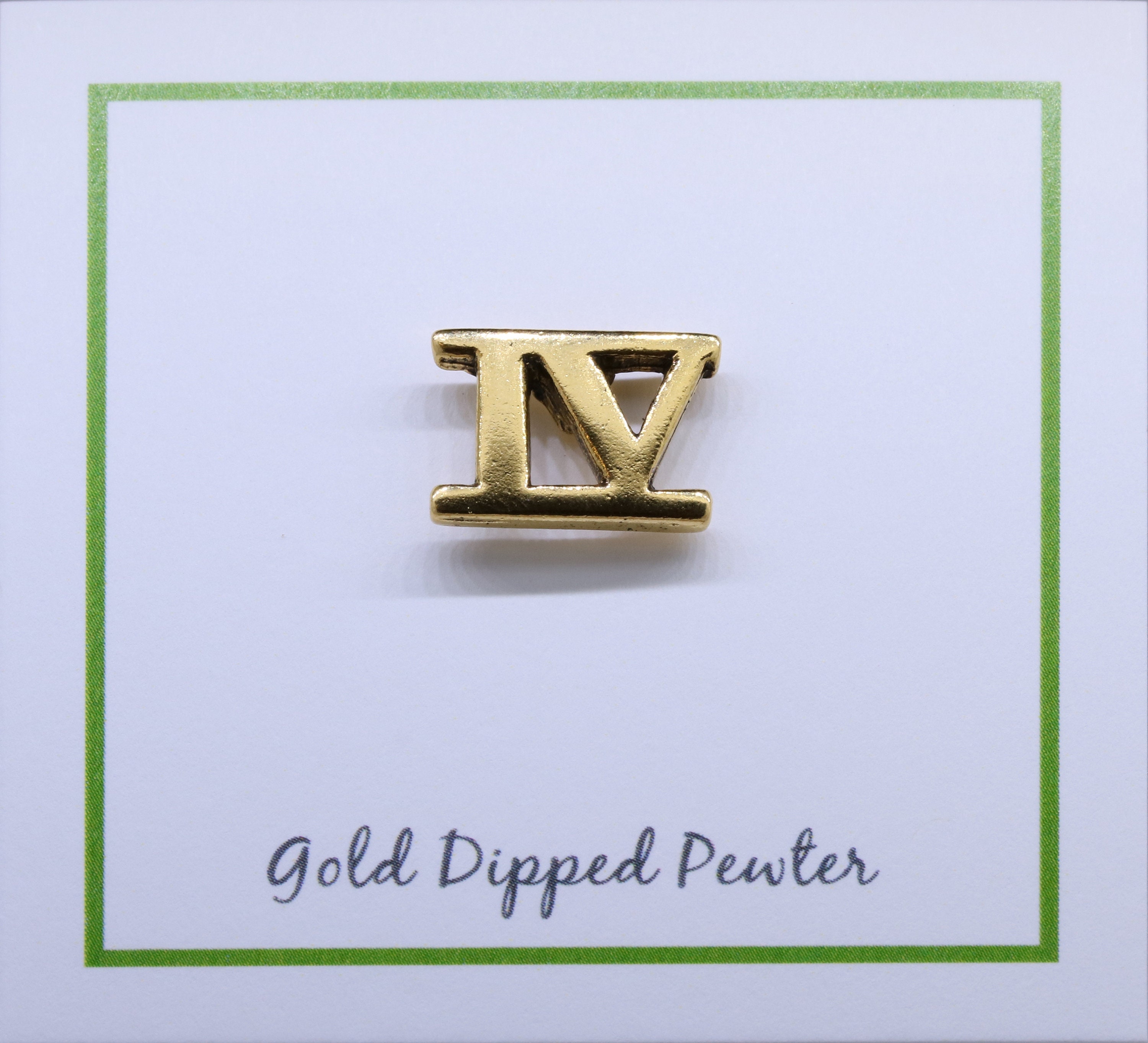 Roman Numeral 6 Gold Lapel Pin CC609G-VI Roman Numerals and 
