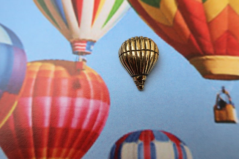 Hot Air Balloon Gold Dipped Pewter Lapel Pin CC484G Etsy