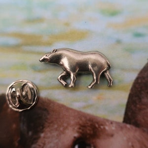 Tapir Pin Tapir Pewter Lapel Pin- CC645- Animal, Zoo, Herbivore, and Primitive ...