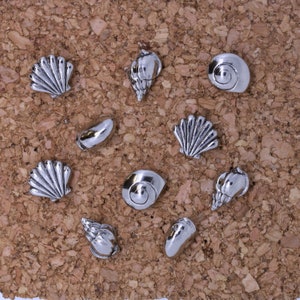 Seashells Pushpins Home Office Decor Seashell, Seaside, Ocean, Beach, and Nautical Decor for your Decorative Corkboard image 2