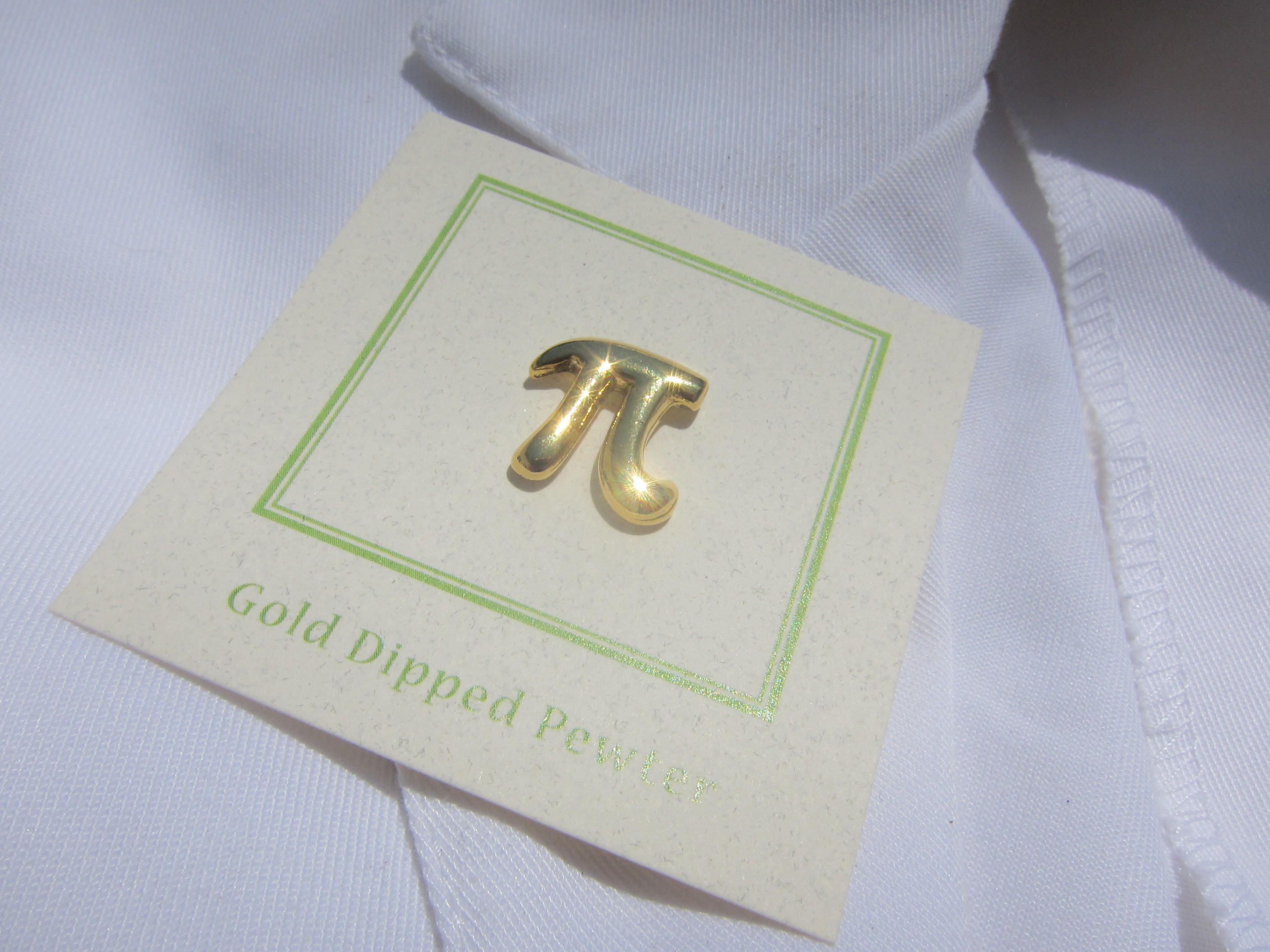 Gold Pi Lapel Pin- CC295G- Math Pins for Mathematicians, Math Teachers ...