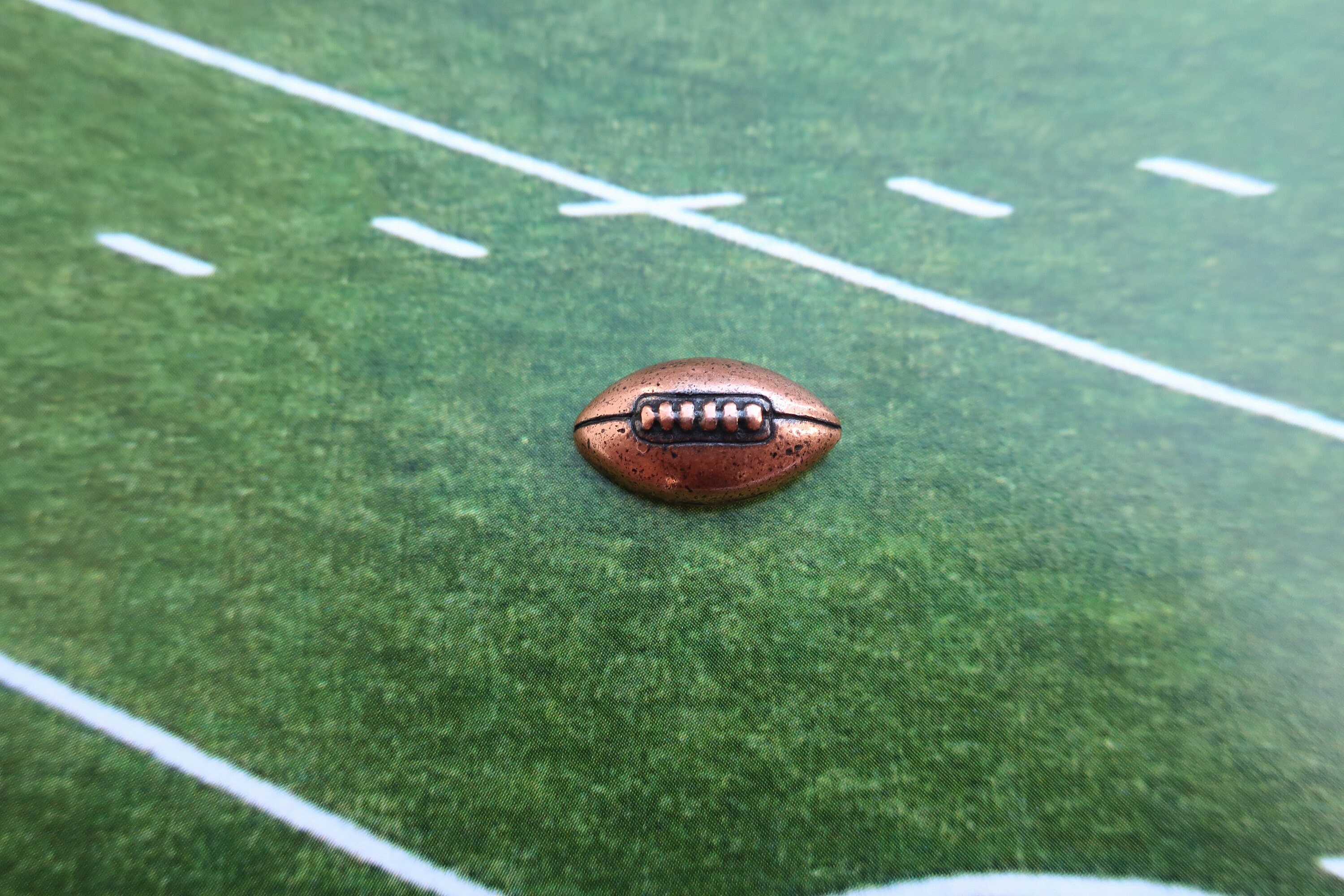 Football Copper Lapel Pin- CC362C- Football, Sports, Sporting Equipment, and Game Day Pins