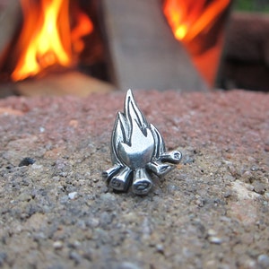 Campfire Lapel Pin- CC520- Fire, Adventure, Scout, and Camping Pins