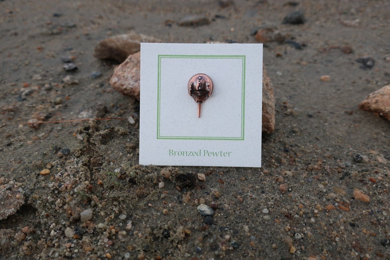 Copper Horseshoe Crab Lapel Pin CC123C Ocean, Beach, Sea Side, Marine, Marine Animals and Aquarium Pins image 4