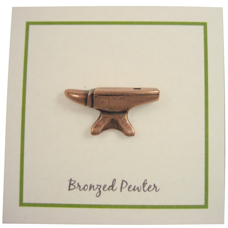 Anvil Copper Dipped Pewter Lapel Pin- CC459C- Metalworking, Blacksmith, and Forging Pins image 4