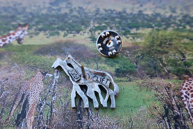 Giraffes Lapel Pin CC252 Safari and Zoo Animal Pins Etsy