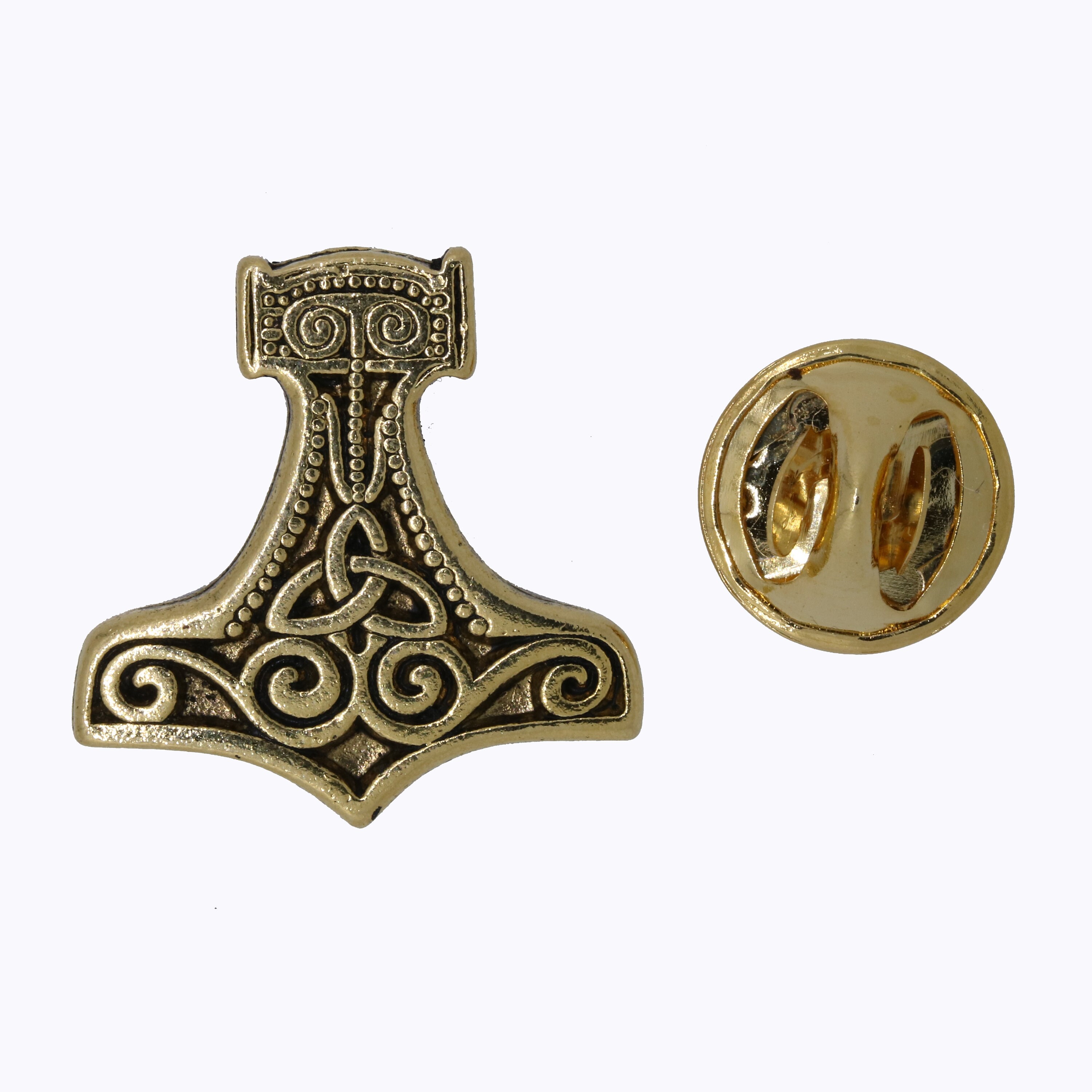 Thor Pin Viking Thors Hammer Gold Lapel Pin- CC695G- Celtic, Viking, and Thor ...