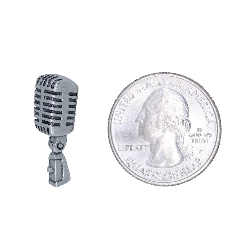 Microphone Lapel Pin CC529 Broadcast and Radio Pins Etsy