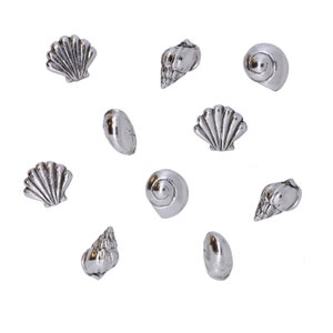 Seashells Pushpins Home Office Decor Seashell, Seaside, Ocean, Beach, and Nautical Decor for your Decorative Corkboard Silver