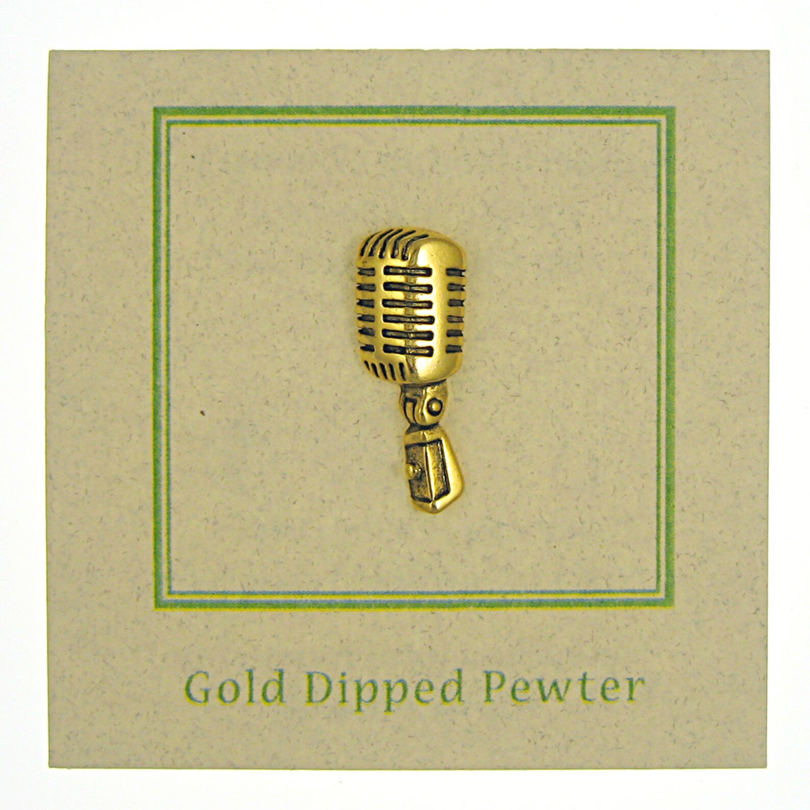 Gold Microphone Lapel PinCC529G Mic Broadcast and Sound Etsy
