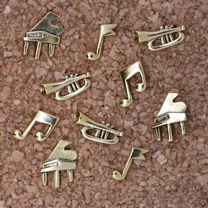 Music Pushpins- PN132- Home Office, Music Teacher Gifts- Musical Instruments, Arts, Band