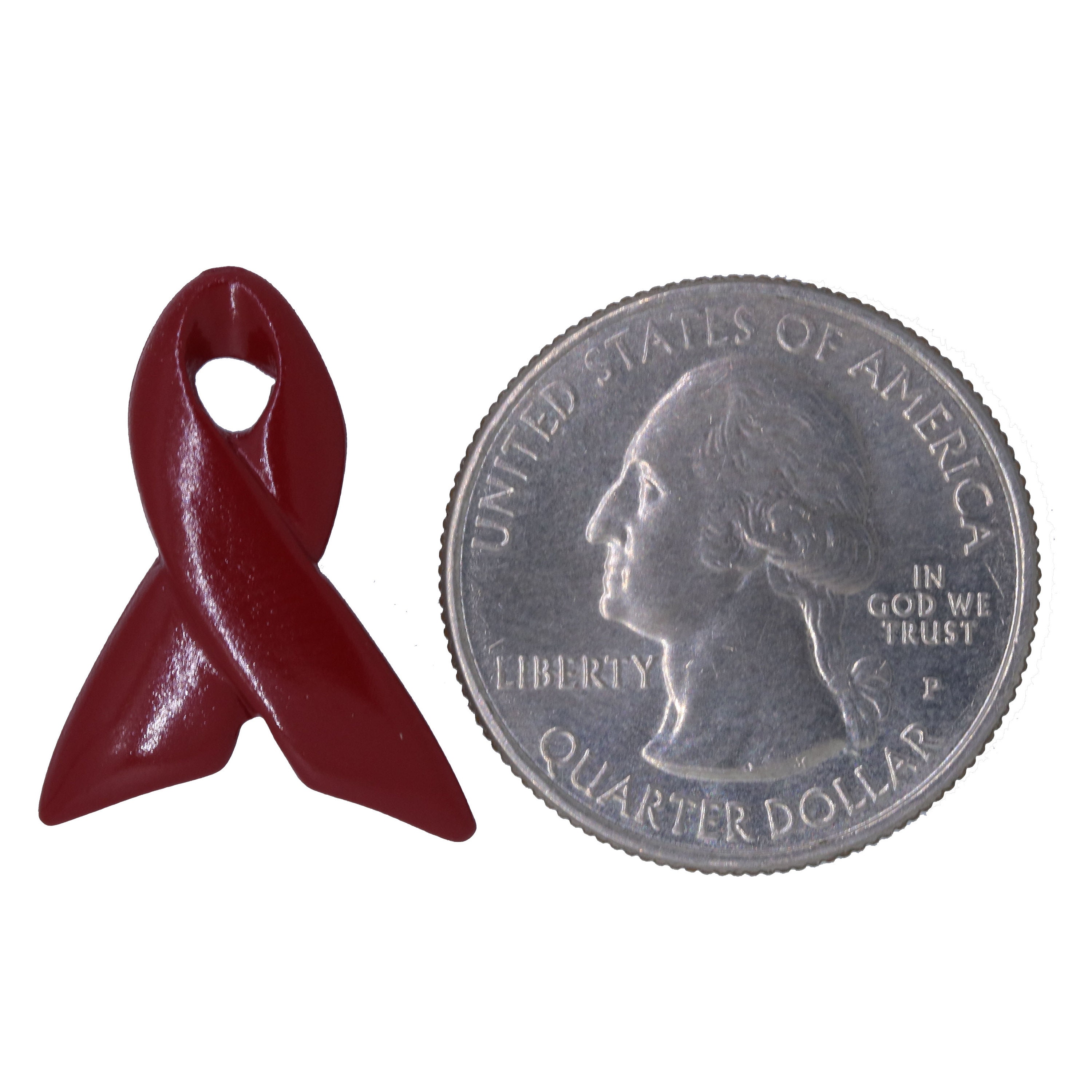 10 Stück Rote Schleifen-Pins | Für AIDS- & Herzkrankheiten