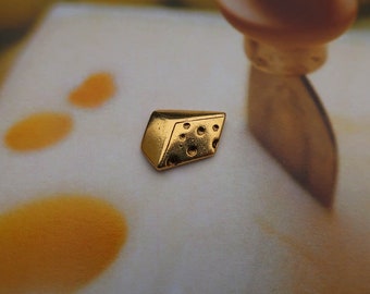 Cheese Gold Lapel Pin- CC717G- Cheese, Dairy, Food, and Chacuterie Pins