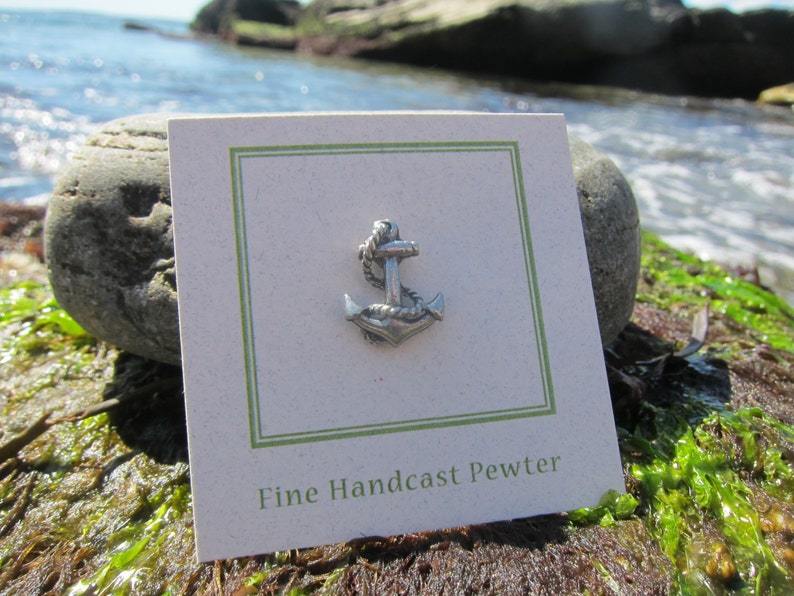 Anchor Lapel Pin CC414 Ocean, Seaside, Beach, Marine, Nautical, Boating, and Yachting Lapel Pins image 1