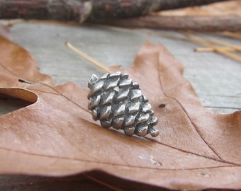 Pine Cone Lapel Pin - CC353- Pine, Pine Cone, Woods, Nature, Hiking, and Forest Pins